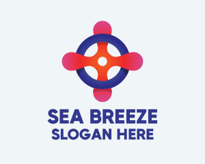 Gradient Nautical Cross logo