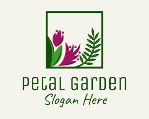 Natural Flower Fern  logo design