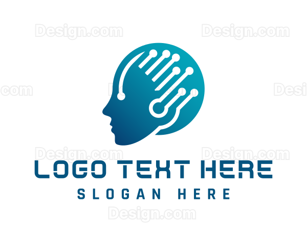 Artificial Intelligence Head Logo