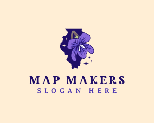 Violet Flower Illinois logo design