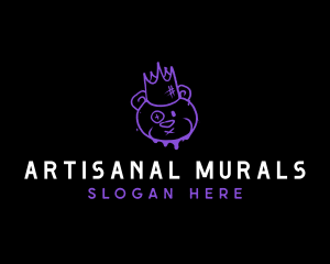 Graffiti Teddy Bear logo design