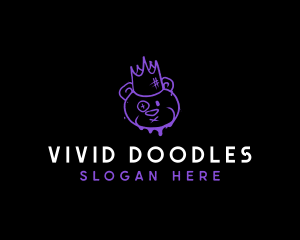 Graffiti Teddy Bear logo design