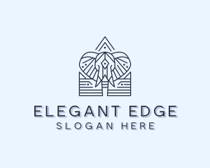 Tribal Elephant Crest logo design