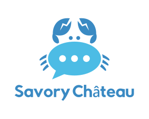 Blue Crab Chat logo design