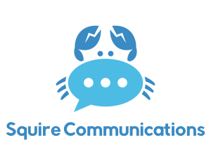 Blue Crab Chat logo design