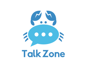 Blue Crab Chat logo design