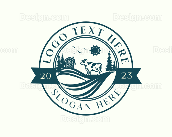 Cow Farm Animal Logo