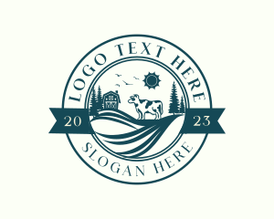 Cow Farm Animal logo