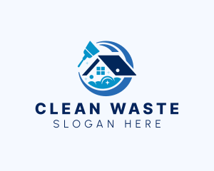 House Sanitation Cleaning logo design