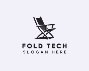 Folding Chair Furniture logo design