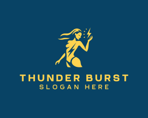 Thunder Bolt Woman logo design