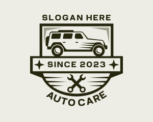 Car Jeep Wrench logo design