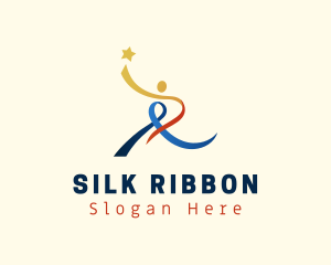 Ribbon Star Run logo design