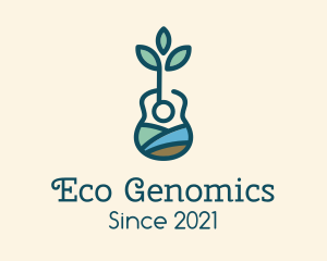 Natural Eco Guitar logo design