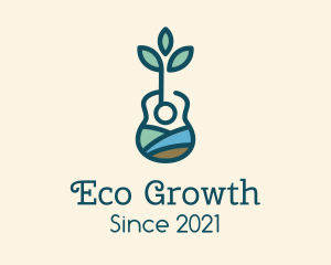 Natural Eco Guitar logo design