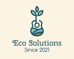 Natural Eco Guitar logo design