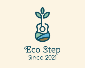 Natural Eco Guitar logo design