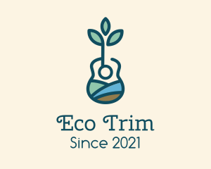 Natural Eco Guitar logo design