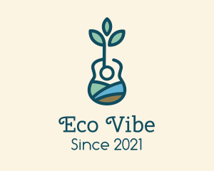 Natural Eco Guitar logo design