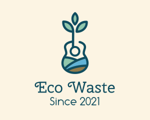 Natural Eco Guitar logo design