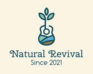 Natural Eco Guitar logo design