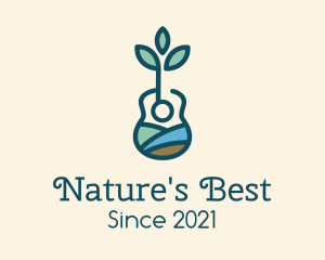 Natural Eco Guitar logo design