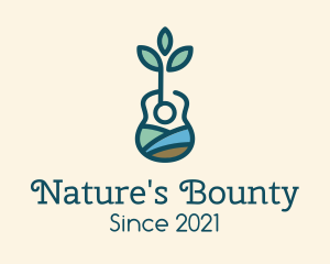 Natural Eco Guitar logo design