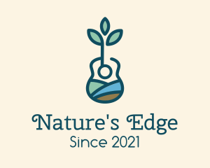 Natural Eco Guitar logo design