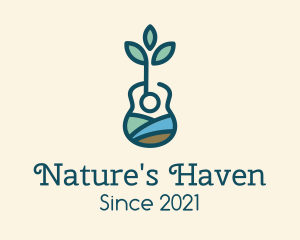 Natural Eco Guitar logo design