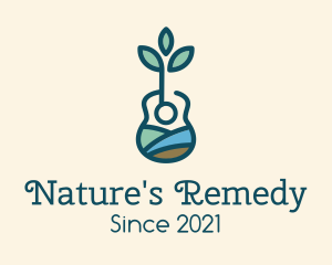 Natural Eco Guitar logo design