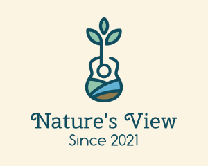 Natural Eco Guitar logo design