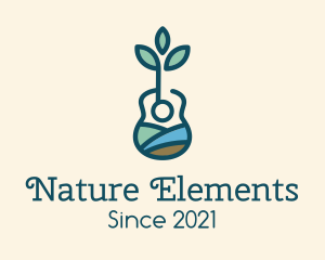 Natural Eco Guitar logo design