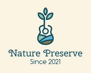 Natural Eco Guitar logo design