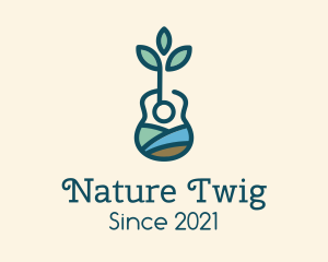 Natural Eco Guitar logo design