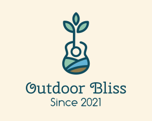 Natural Eco Guitar logo design