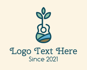 Land - Natural Eco Guitar logo design