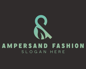 Leaf Ampersand Font logo design