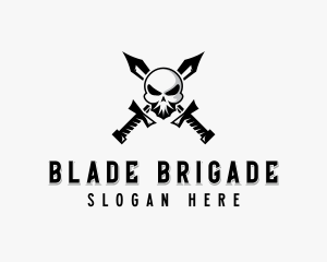 Skull Blade Weapon  logo design