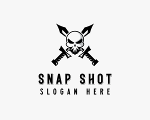 Skull Blade Weapon  logo design