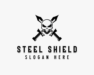 Skull Blade Weapon  logo design