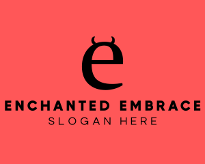 Naughty Letter E logo design