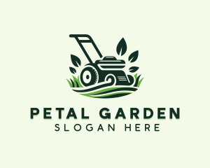 Grass Lawn Mower logo design