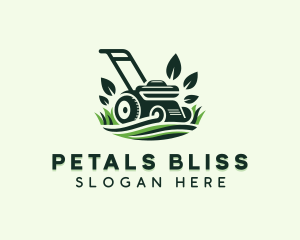 Grass Lawn Mower logo design