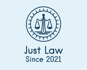 Justice Scales Sword  logo