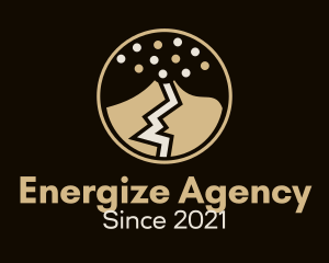 Volcano Explosion Badge  logo