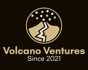 Volcano Explosion Badge  logo design