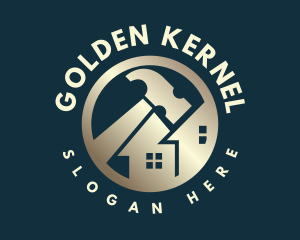 Golden Hammer Residence logo design