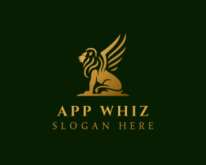 Premium Winged Lion logo design