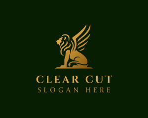 Premium Winged Lion logo design