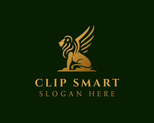 Premium Winged Lion logo design